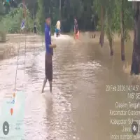 Akses Vital Dua Desa di Ciasem Terendam Banjir, Warga dan Pengendara Harus Ekstra Waspada