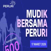 Pendaftaran Mudik Gratis Bersama PERURI 2026 Dibuka Hari Ini, Kuota Hingga 500 Kursi