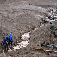 Muncul Aliran Sungai Baru di Bekas Lokasi Longsor Cisarua Bandung Barat