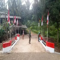 Mudahkan Aktivitas Warga, Kodim 0605/Subang Bangun Jembatan Armco