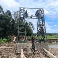 Jembatan Gantung Garuda Hadir di Kampung Kepuh, Harapan Baru Warga Desa Sukahurip Menyebrangi Sungai Cilamatan