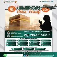 Program Umrah Plus Thaif 10 Hari, Rizma Tour Tawarkan Fasilitas Lengkap dan Harga Kompetitif