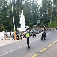 Satlantas Polres Subang Jaga Kelancaran Lalu Lintas