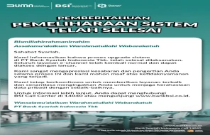 Upgrade Sistem BSI Rampung, Layanan E-Channel Kembali Normal
