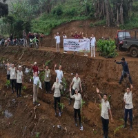 Partai Gerindra Subang Tanam 1000 Bibit Pohon di Desa Bukanagara Cisalak