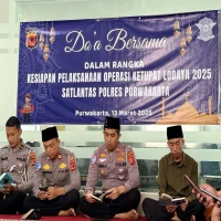 Satlantas Polres Purwakarta Doa Bersama Jelang Operasi Ketupat Lodaya