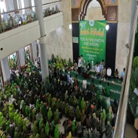 13 Ribu Jamaah Meriahkan Halal Bihalal PCNU dan Muslimat NU Kabupaten Subang