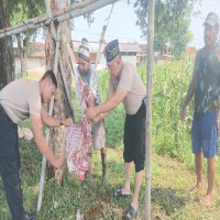 Polsek Cipeundeuy Gelar Pemotongan Hewan Kurban, Wujud Kebersamaan dan Kepedulian Sosial
