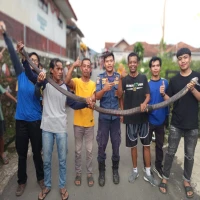 Warga Dibuat Geger! Ular Kobra Sepenajang 4 Meter di Desa Pasanggrahan Berhasil Dievakuasi Tagana dan Damkar Subang
