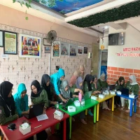 PGPAUD UPI Purwakarta Kenalkan Mitigasi Bencana Gempa kepada Anak Usia Dini Lewat APE Book Creator