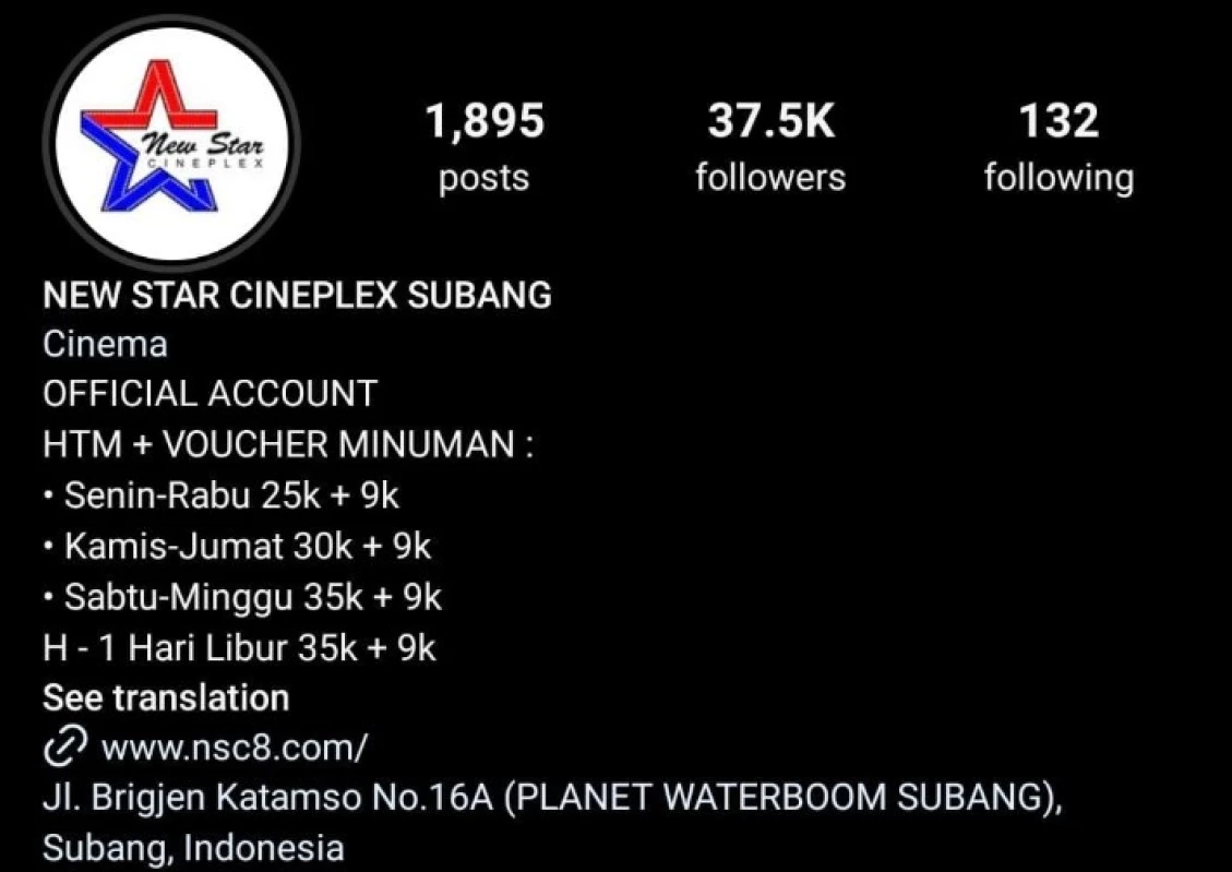 Intip Jadwal Tayang Film di Bioskop NSC Subang Senin, 13 Mei 2024