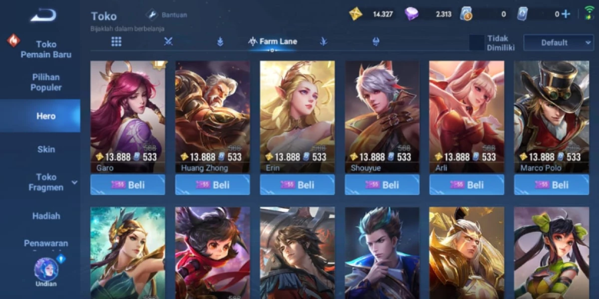 Hero Farm Lane Dengan Damage Tersakit Honor of Kings