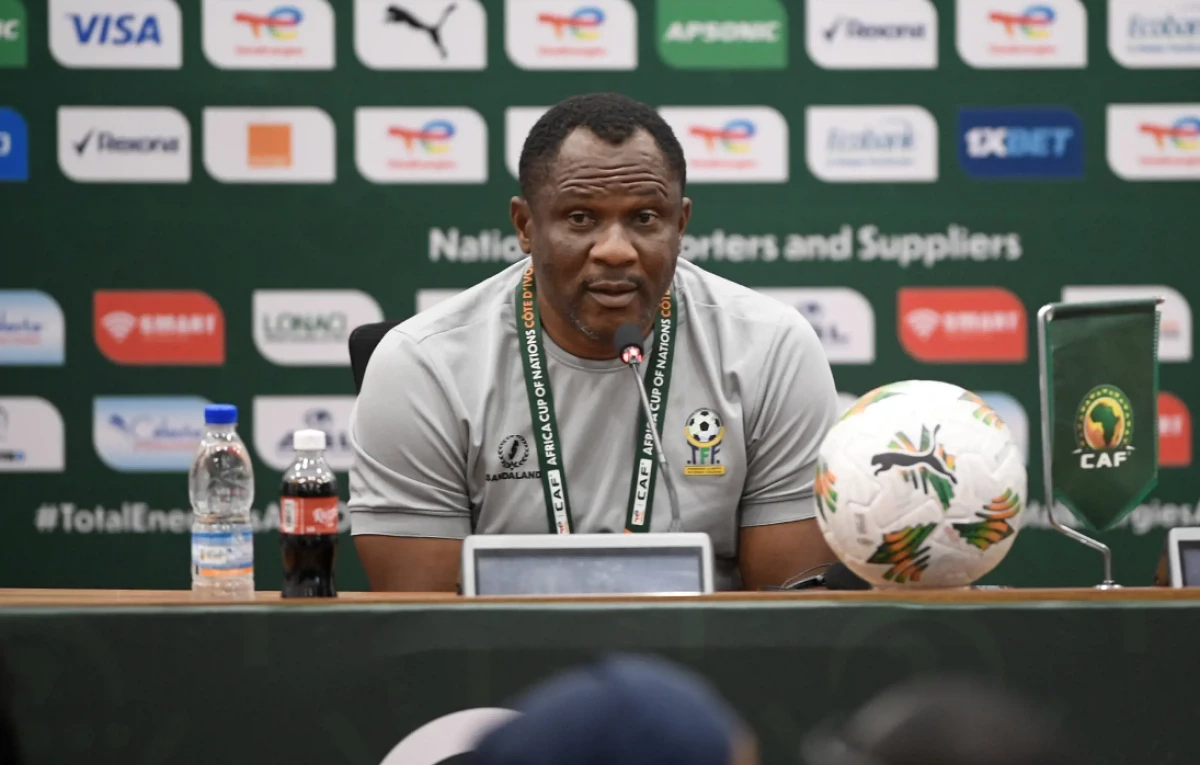 Pelatih Tanzania, Hemed Suleiman saat sesi press conference Paial Afrika beberapa waktu silam. (Foto: CAF)