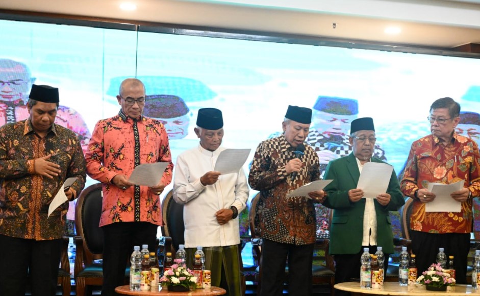 MUI dan Tokoh Lintas Agama Deklarasikan 7 Poin Pemilu Damai