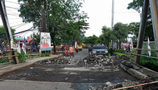 Jembatan Cipendawa Kota Bekasi Amblas Gara-Gara Baut Banyak Dicuri