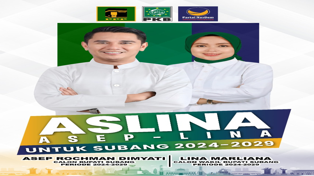 Pasangan Calon Bupati dan Wakil Bupati Subang 2024 Asep Rochman Dimyati dan Lina Marliana (Aslina).