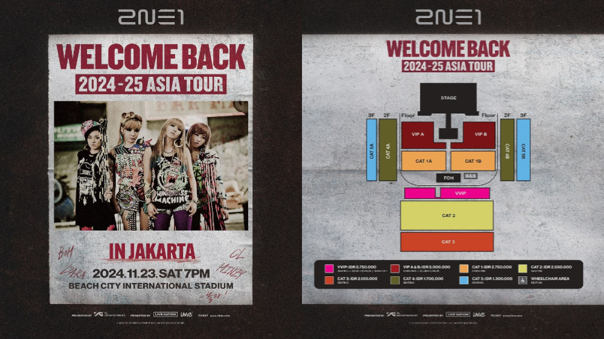 2NE1 Gelar Konser 'Welcome Back' di Jakarta November 2024, Simak Harga Tiket dan Jadwal Pembeliannya