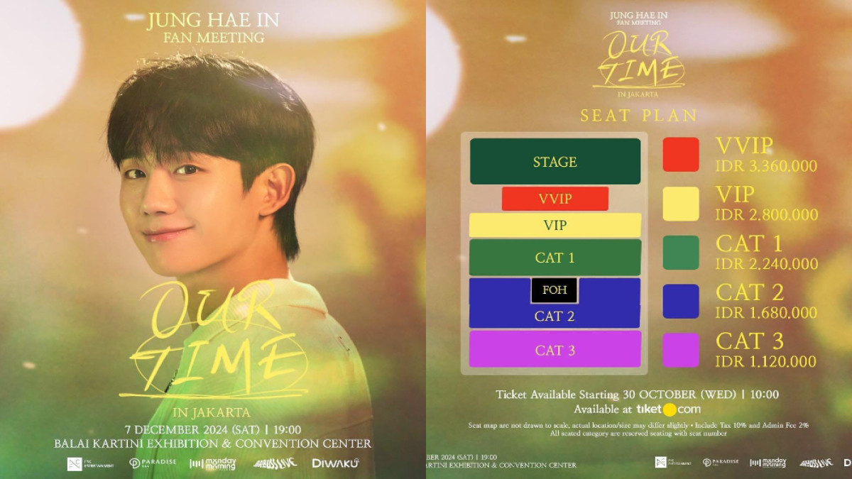 Daftar Harga Tiket Fan Meeting Jung Hae In 'Our Time' di Jakarta, Mulai 1 Jutaan!