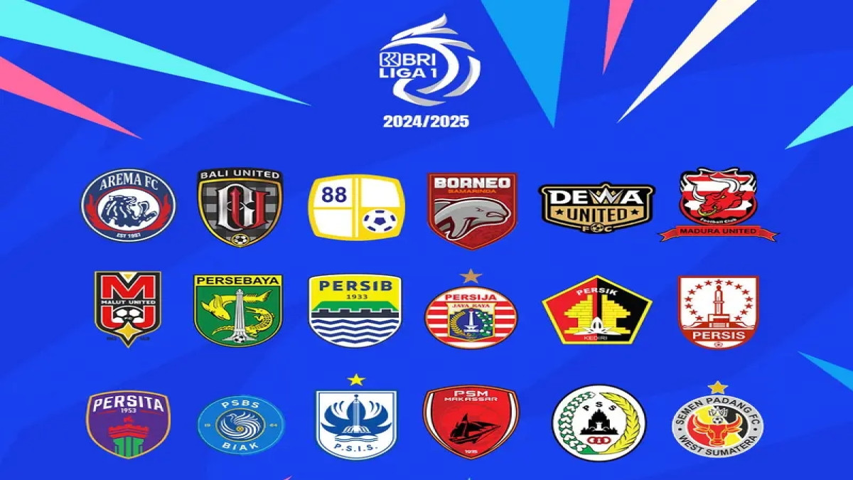 BRI Liga 1 - Ilustrasi Logo Klub BRI Liga 1 Musim 2024/2025 (Bola.com/Adreanus Titus)