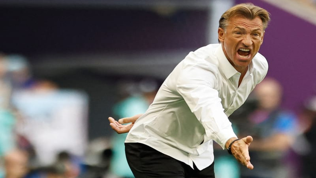 Pelatih timnas Arab Saudi, Herve Renard.(AFP/Khaled DESOUKI )