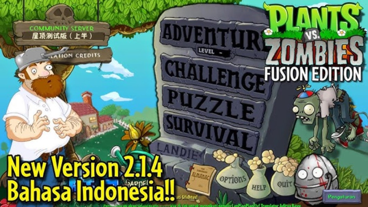 Download Plants vs Zombies Fusion 2.1.4 Bahasa Indonesia