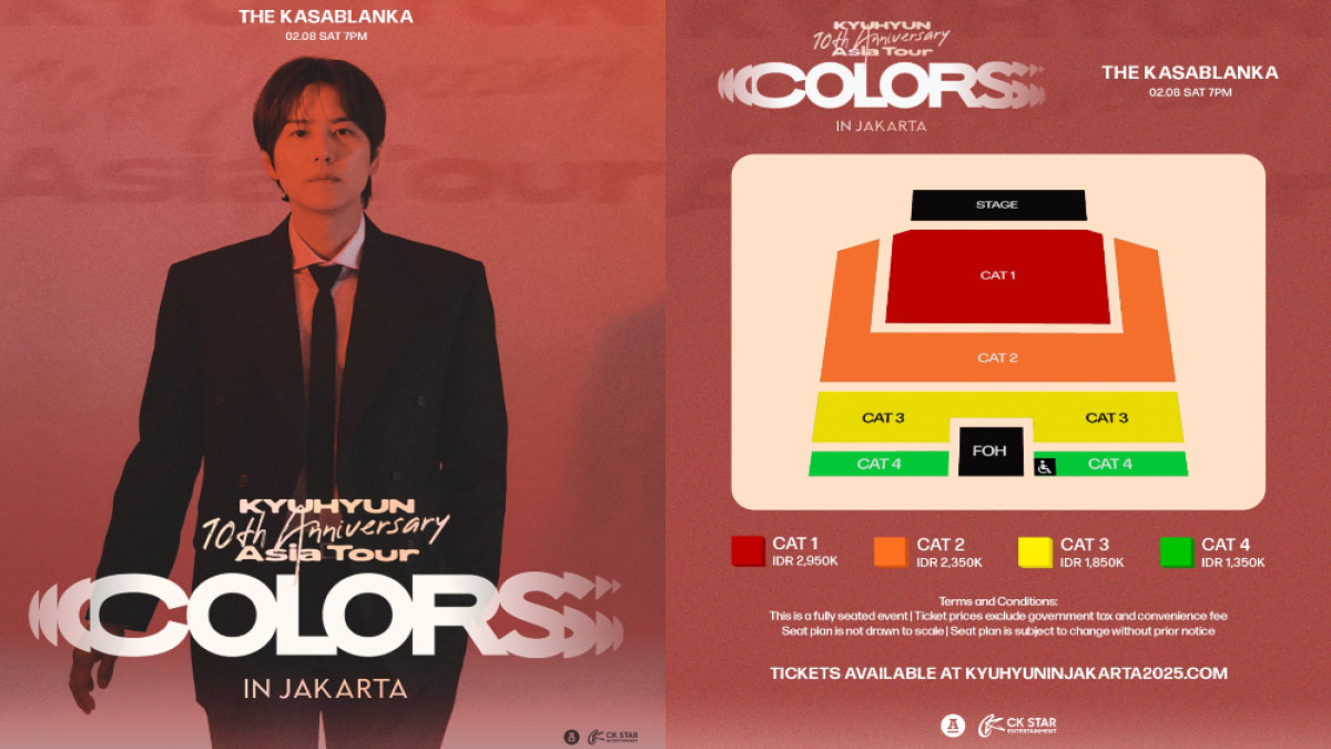 Daftar Harga Tiket Konser Kyuhyun 'COLORS' di Jakarta Februari 2025, Mulai 1,3 Juta!