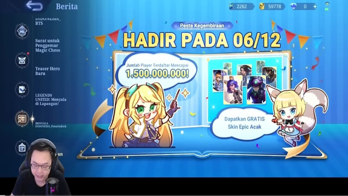 Skin Gratis MLBB 6 Desember Ada Skin Elit Sampai Epic, Buruan Klaim Sekarang! (Sumber Foto YouTube VY Gaming)