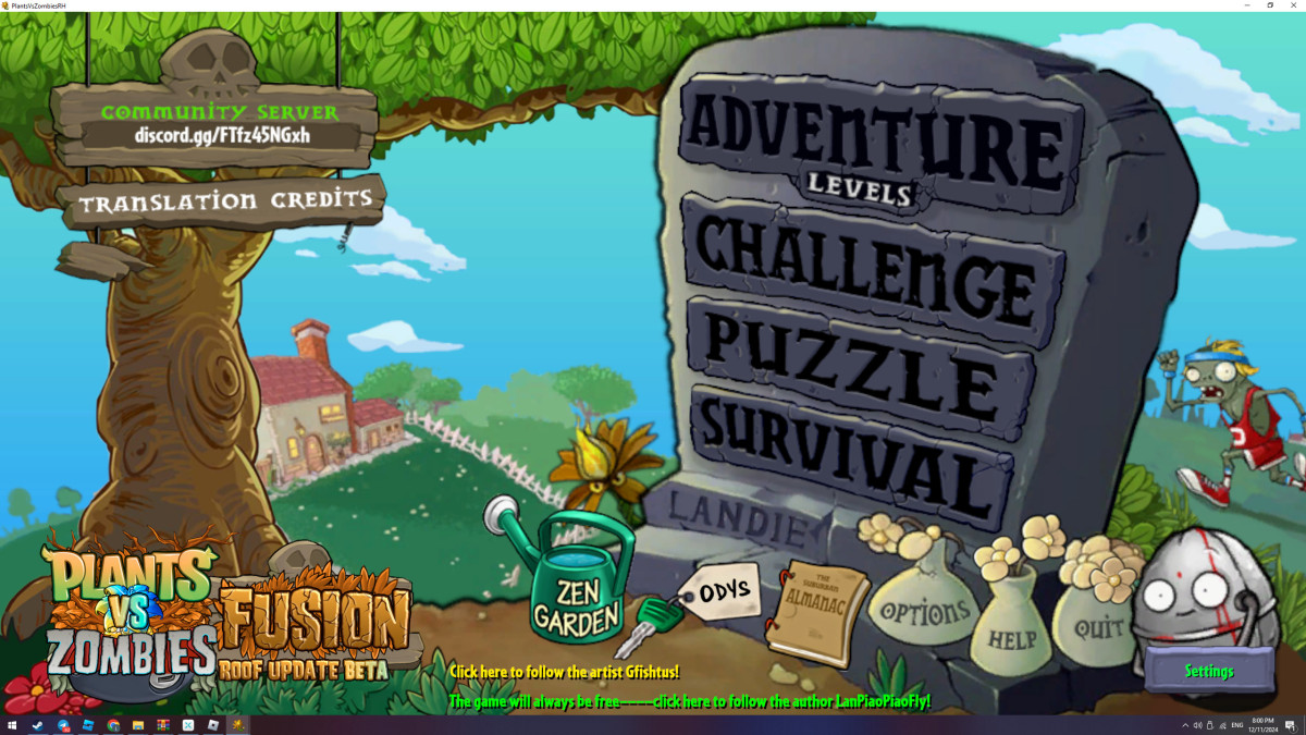 Terbaru! Plants vs Zombies Fusion 2.1.6 Versi Inggris for PC Dijamin Work!