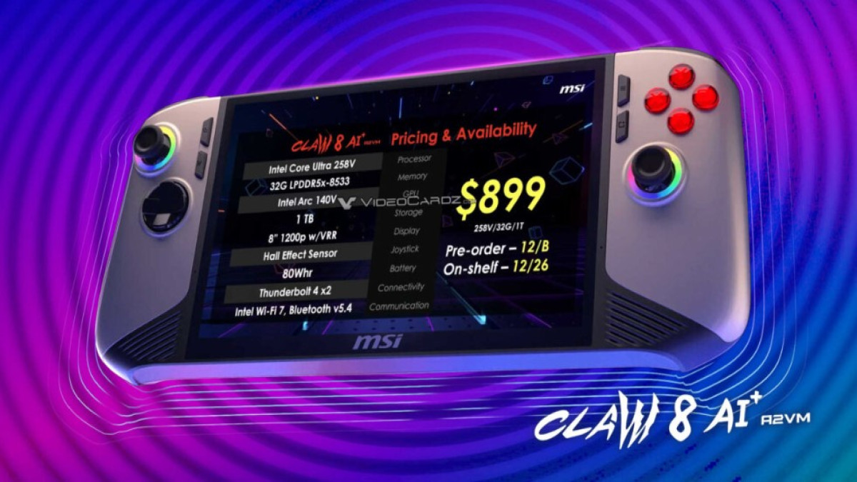 MSI Claw 8 AI+ A2VM: Handheld Gaming PC yang Powerfull