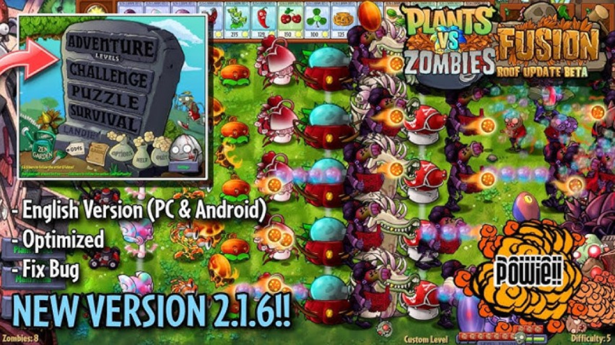 Link Download PVZ Fusion 2.1.6 Bahasa Inggris untuk PC dan Android