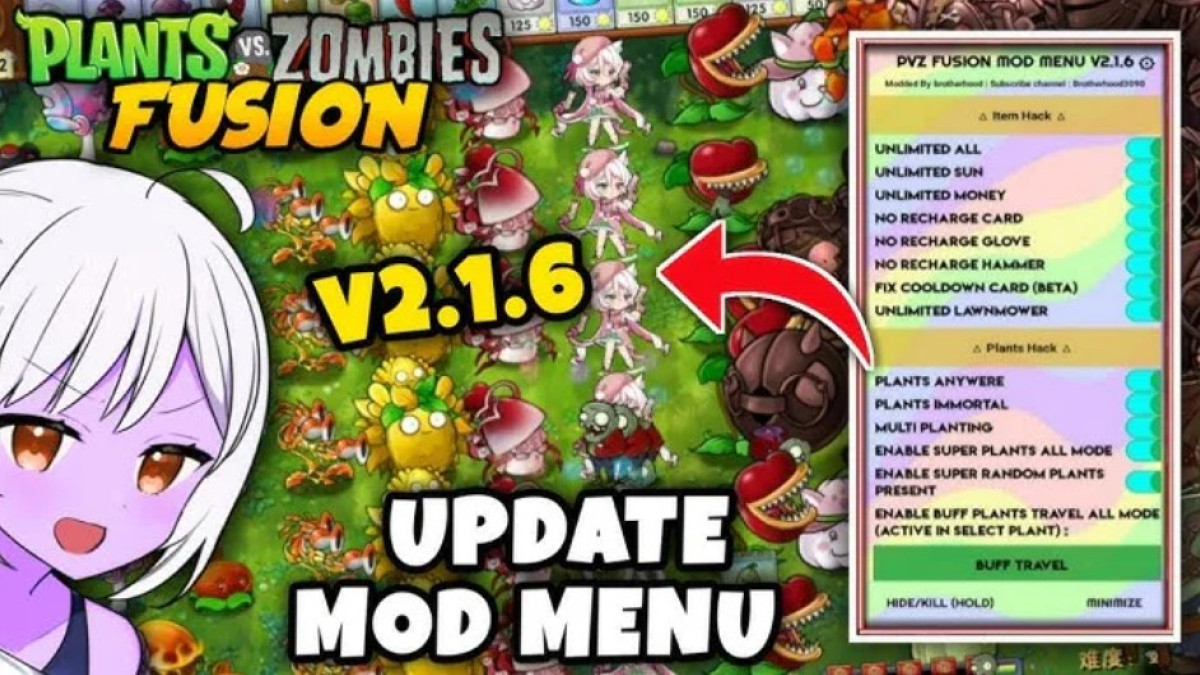 Download PVZ Fusion 2.1.6 Mod Menu Bahasa Indonesia