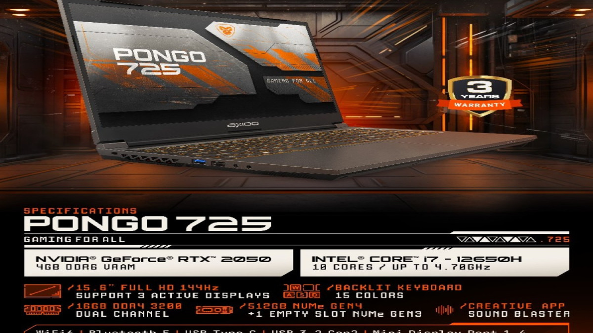 Axioo Perkenalkan Laptop Gaming Pongo 725 dan Pongo 750 dengan SpeakTinggi