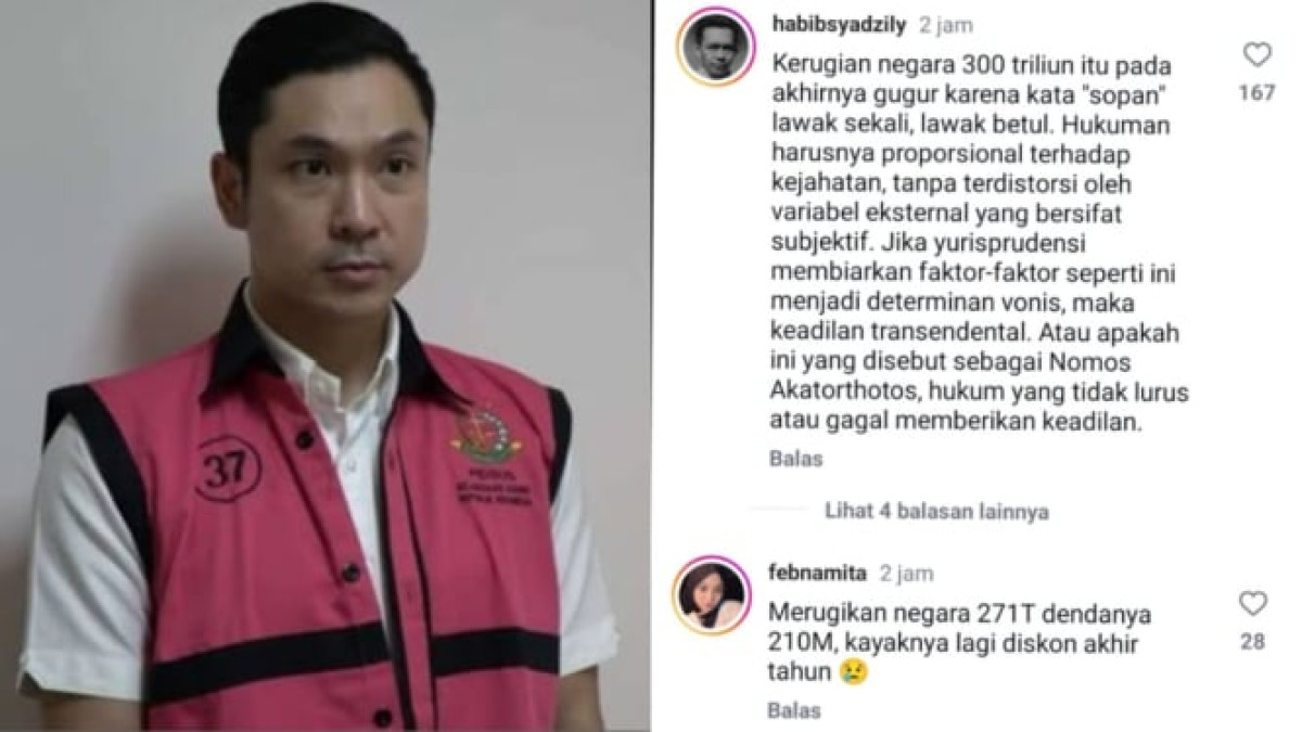 Vonis Ringan Koruptor Rp300 Triliun, Netizen Indonesia Kecewa! Kenapa Bisa Begitu?