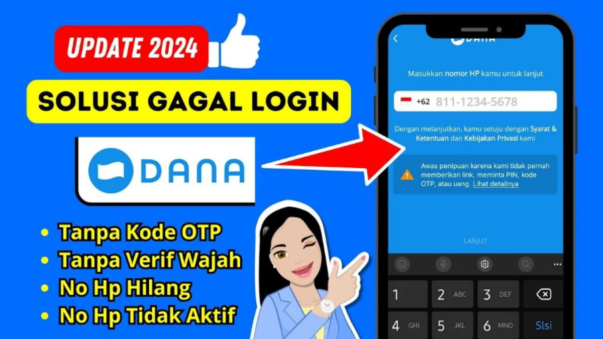 Cara Login ke DANA Tanpa Kode OTP dan Verifikasi Wajah pada Nomor yang Tidak Aktif