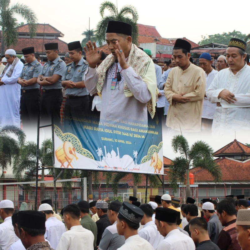 Pegawai Hingga Warga Binaan Lapas Ikuti Salat Idul Fitri