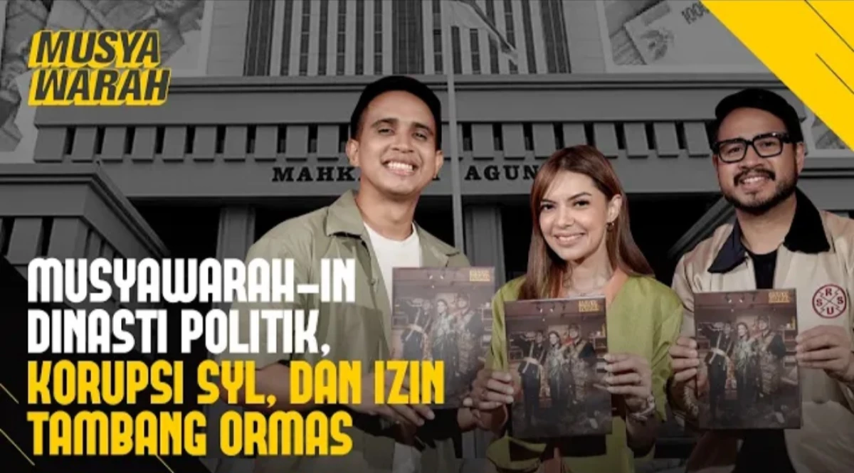 Diskusi Dinasti Politik, Korupsi SYL, dan Izin Tambang oleh Ormas di Acara Musyawarah (Sumber Foto Youtube Najwa Shihab)