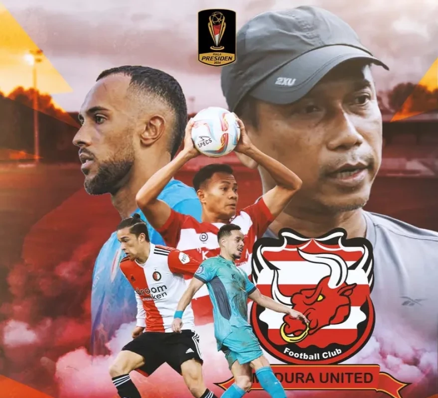 Piala Presiden 2024 - Ilustrasi Pelatih dan Pemain Madura United (Bola.com/Adreanus Titus)