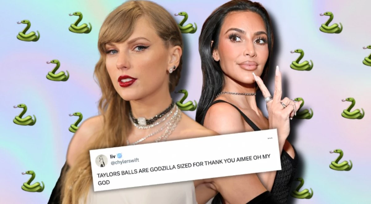 Taylor Swift dan Kim Kardashian. (Sumber Edit Foto: Pedestrian TV)