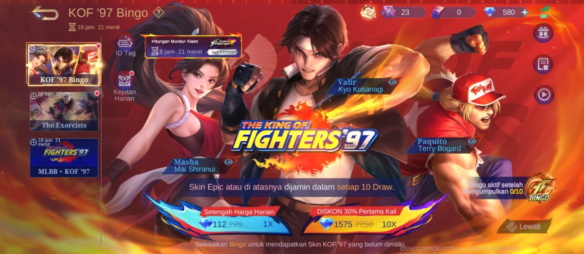 Khusus HP Kentang! Data ML Lite Full Event Terbaru 500 MB Patch KOF