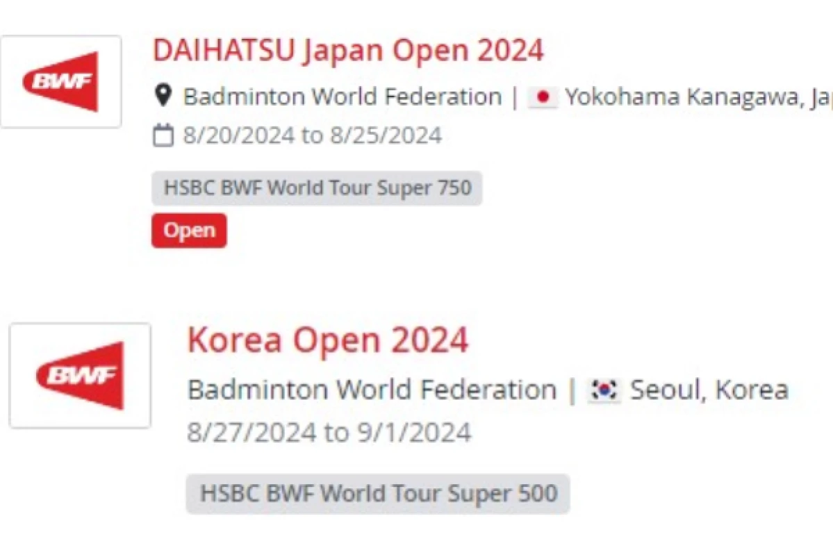 Jadwal Turnamen Bulu Tangkis Setelah Olimpiade Paris 2024, Terdekat Ada Japan Open