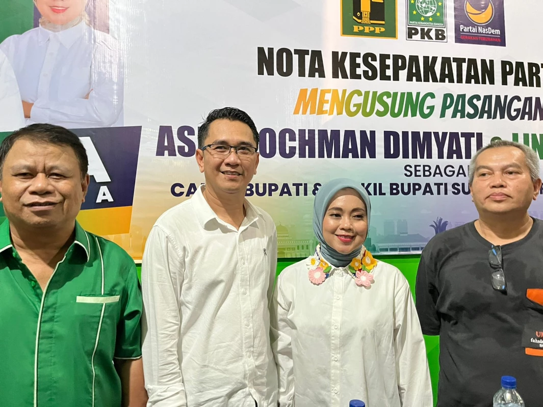 Bakal calon bupati dan wakil bupati Subang ARD bersama Lina Marliana didukung oleh koalisi tiga partai, NasDem, PKB dan PPP.