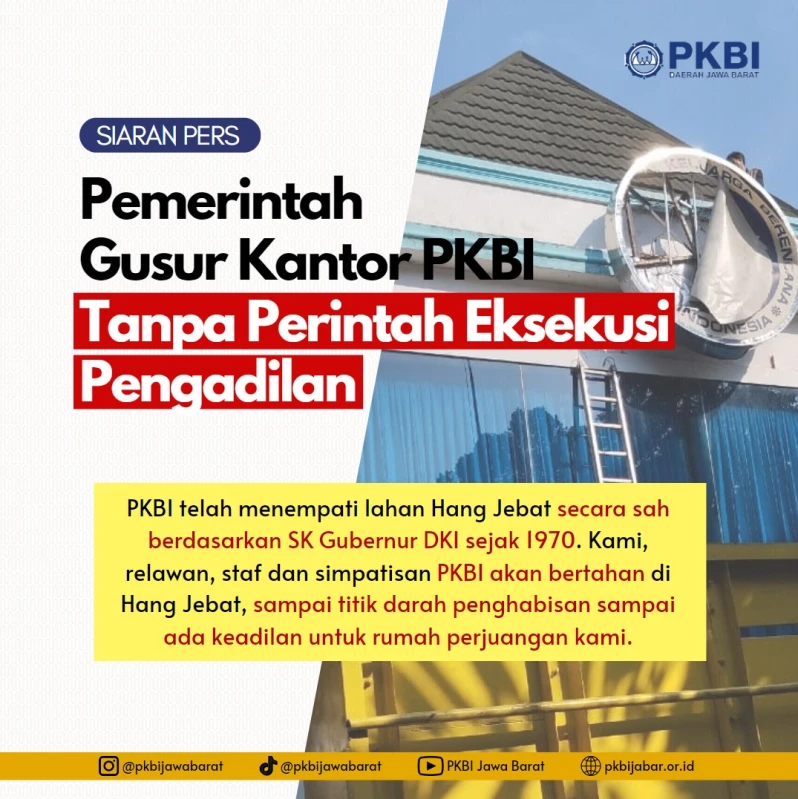 Pengurus PKBI Tolak Penggusuran Kantornya di Jakarta