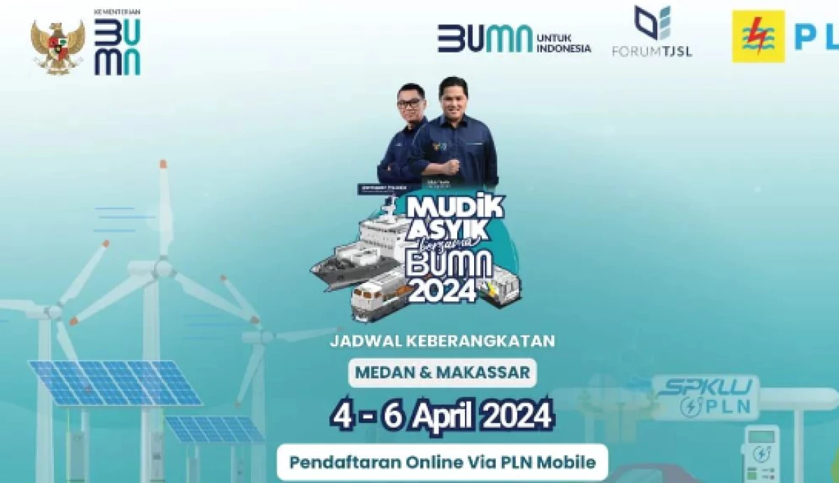 Simak Cara Daftar Mudik Gratis Bersama PLN Keberangkatan Medan dan Makassar