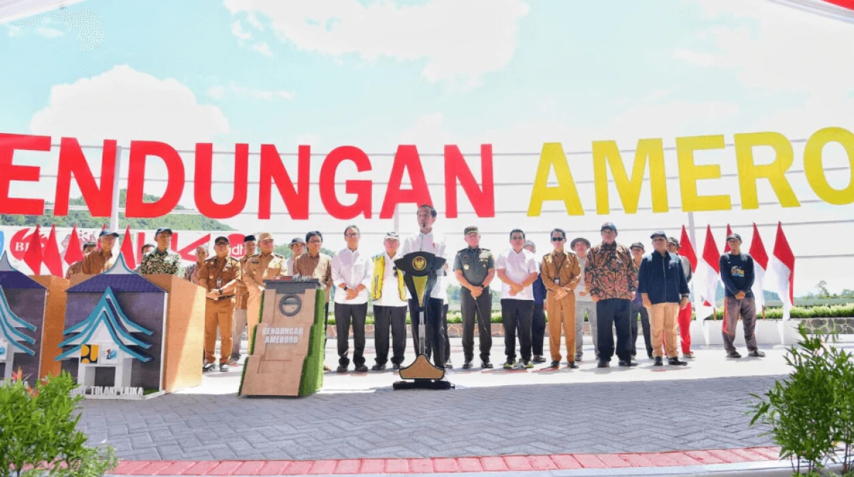 Presiden Jokowi Resmikan Bendungan Ameroro untuk Cegah Krisis Air dan Reduksi Banjir