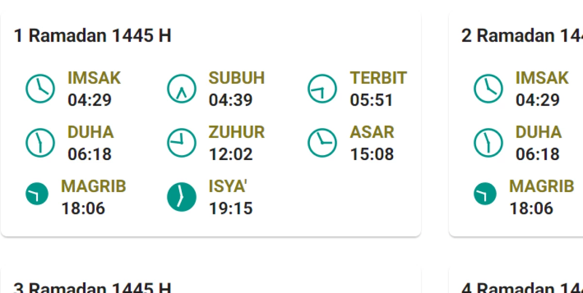 jadwal imsak kab. subang