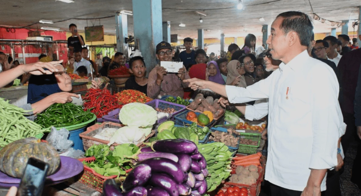 Tinjau Pasar di Kotawaringin Timur, Presiden Jokowi Pastikan Harga Baik dan Stabil