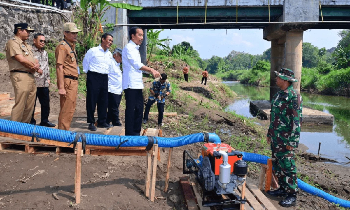 Presiden Jokowi Tinjau Pompanisasi di Jawa Tengah, Upaya Antisipasi Kekeringan