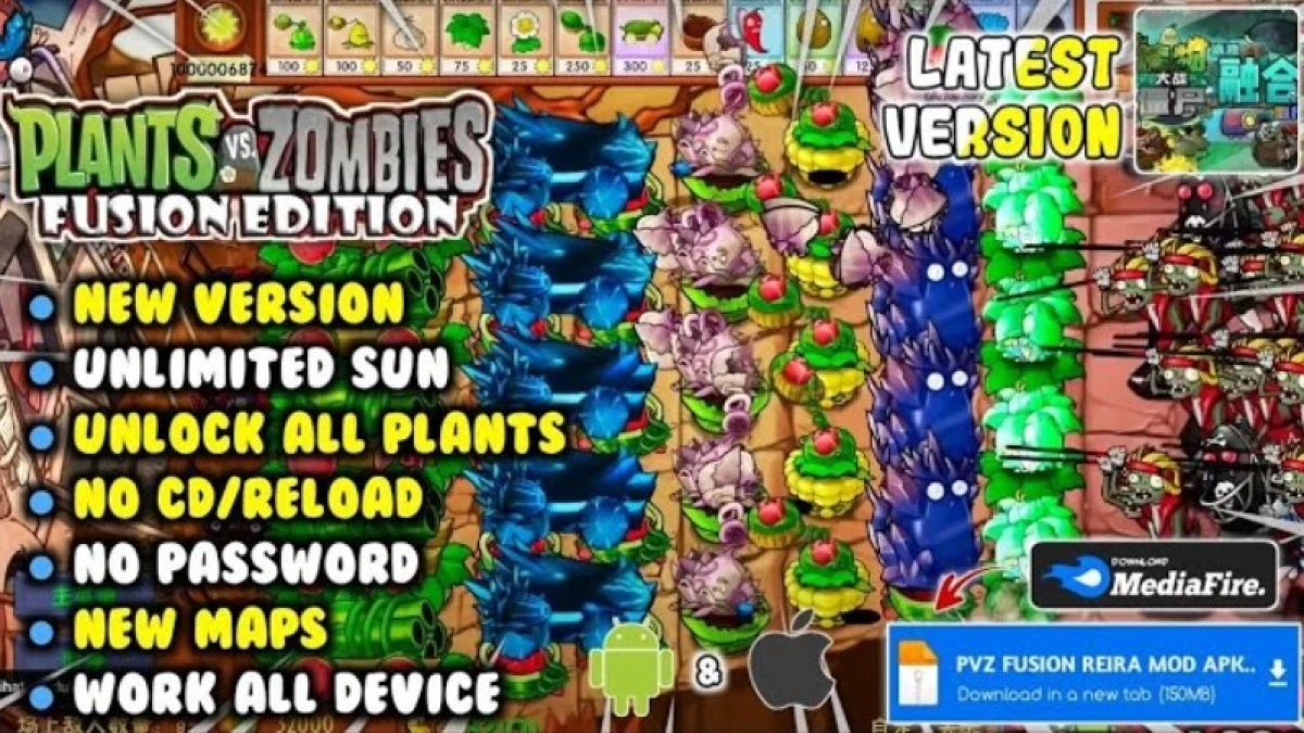 Download PVZ Fusion APK Mod Menu Versi 2.1.7