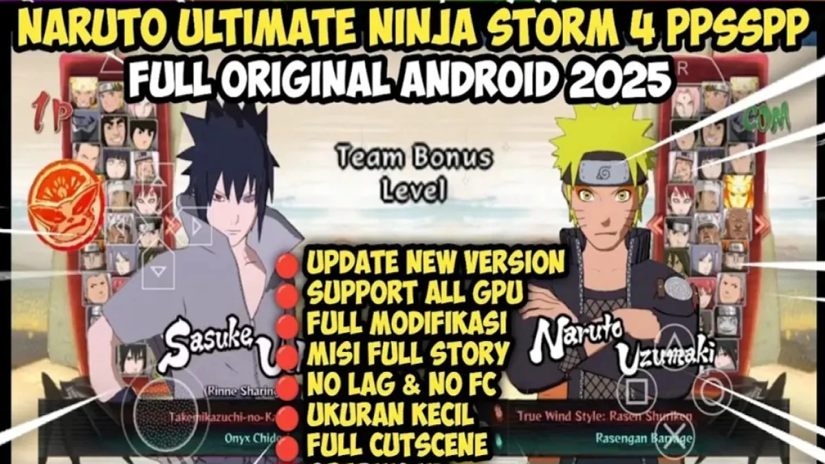 Cara Download Game Naruto Ultimate Ninja Storm 4 PPSSPP Ukuran Kecil Terbaru 2025 Android