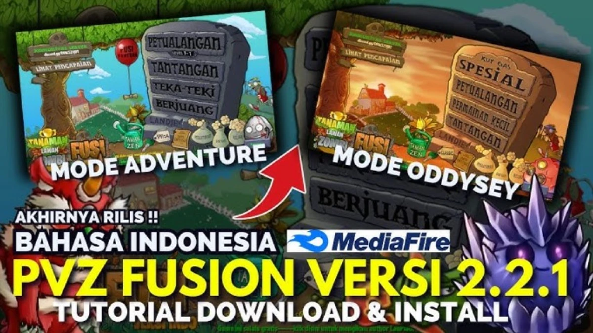 Tutorial Download PVZ Fusion Versi 2.2.1 Bahasa Indonesia untuk PC dan Android